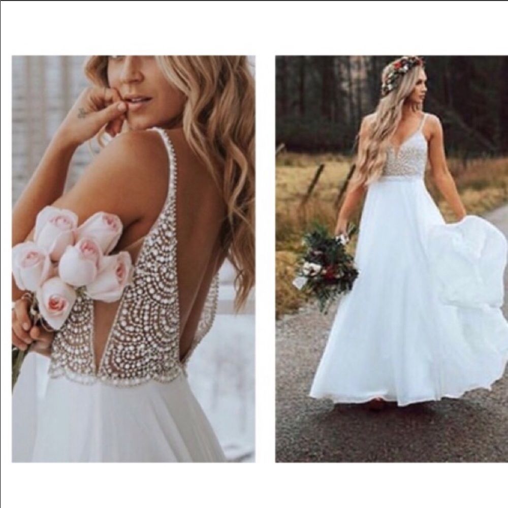 COPY - Lulu’s True Love Beaded White Maxi Dress